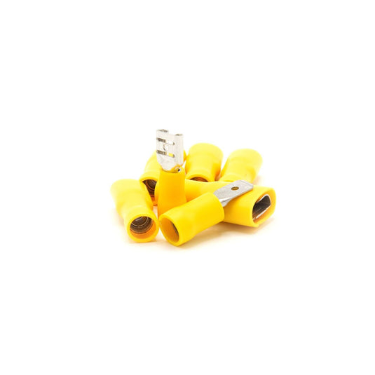 Flatstifthylsa Gul 6.3mm 50st