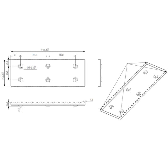 Batteriholder med stropper 12V 200Ah - 24V 100Ah