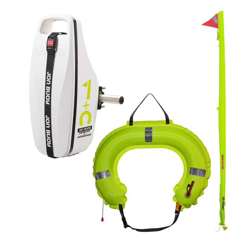 Indlæs billede i Gallery Viewer, Jon Buoy Danbuoy &amp; Horseshoe MK3 med lys, hvid
