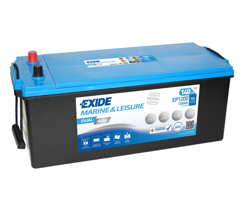 Indlæs billede i Gallery Viewer, Exide Dual AGM 12V 100Ah
