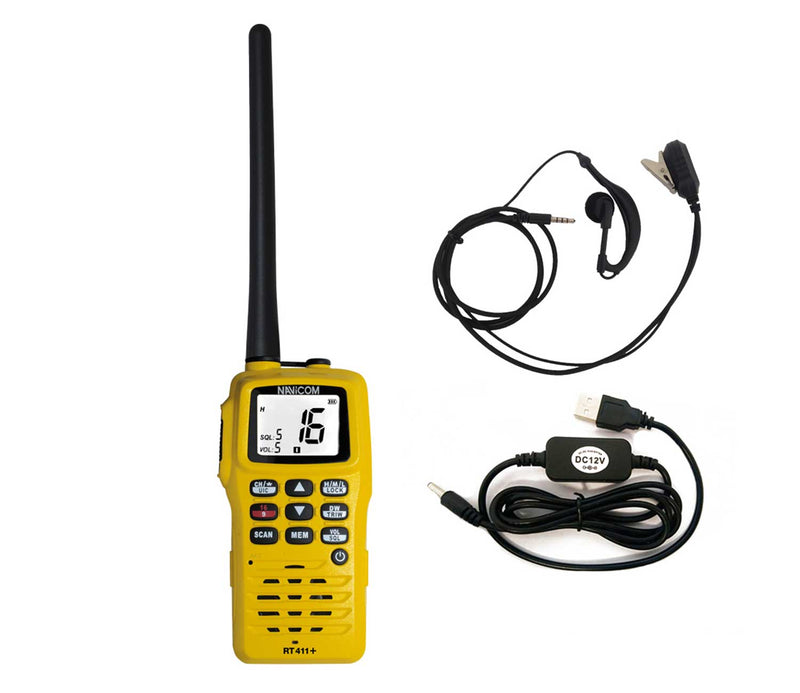 Indlæs billede i Gallery Viewer, Bærbar VHF RT411 USB/220/MIC
