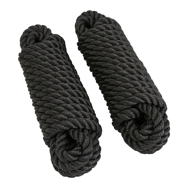 Indlæs billede i Gallery Viewer, fortøjningsline PP sort Ø12 mm 6 meter 2 stk.
