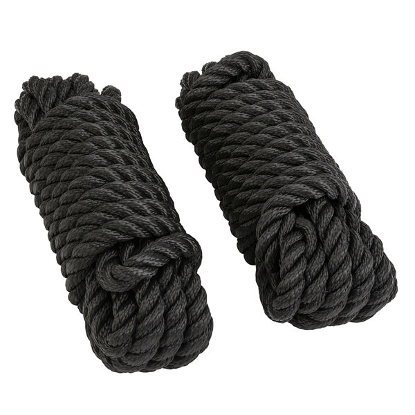 Indlæs billede i Gallery Viewer, Fortøjningsline PP sort Ø14 mm 6 meter 2 stk.
