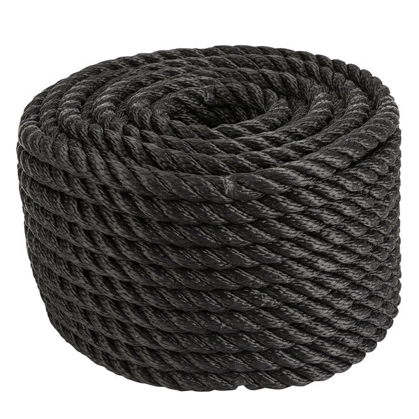 Indlæs billede i Gallery Viewer, 3-Slået PP tov sort Ø12 mm 30 meter
