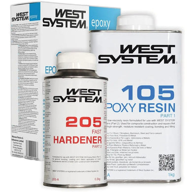 A pakke 105/205 West System Epoxy 1.2 kg