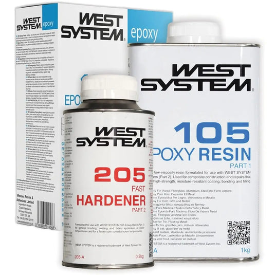 A pakke 105/205 West System Epoxy 1.2 kg