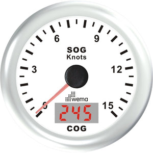 Wema Spedometer 15 kn Hvidt