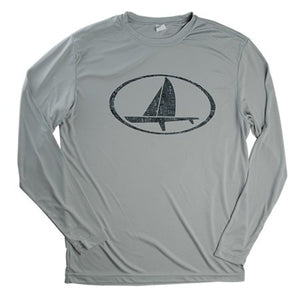 Harken Long Sleeve T-Shirt - Oval on Grey XL