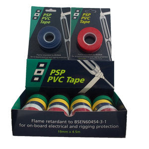 PSP PVC Tape  24 ruller 19mmx4.5m  Assorteret