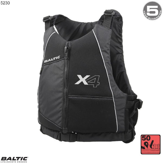 X4 kajakvest-Sort-Reflex-Small