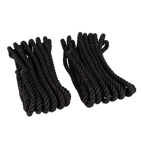 Indlæs billede i Gallery Viewer, Fortøjningsline PP sort Ø10 mm / 6 meter, 2 stk
