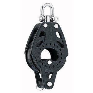Harken Carbo Blok 75 mm enkelt, svirvel, hunsvot