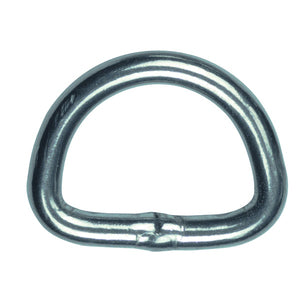 Bainbridge D-Rings 40mm x 5mm Welded Nickel Plated